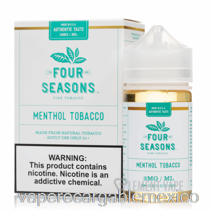 Vape Recargable Tabaco Mentol - Cuatro Estaciones - 60ml 6mg